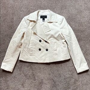 Ann Taylor Cream Textured Blazer